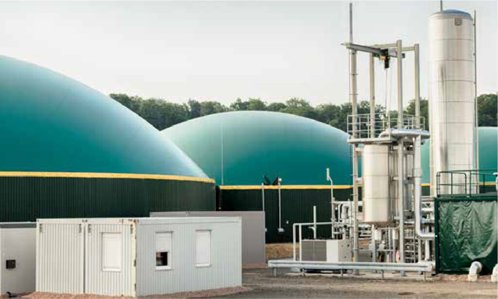 Biogas processing station